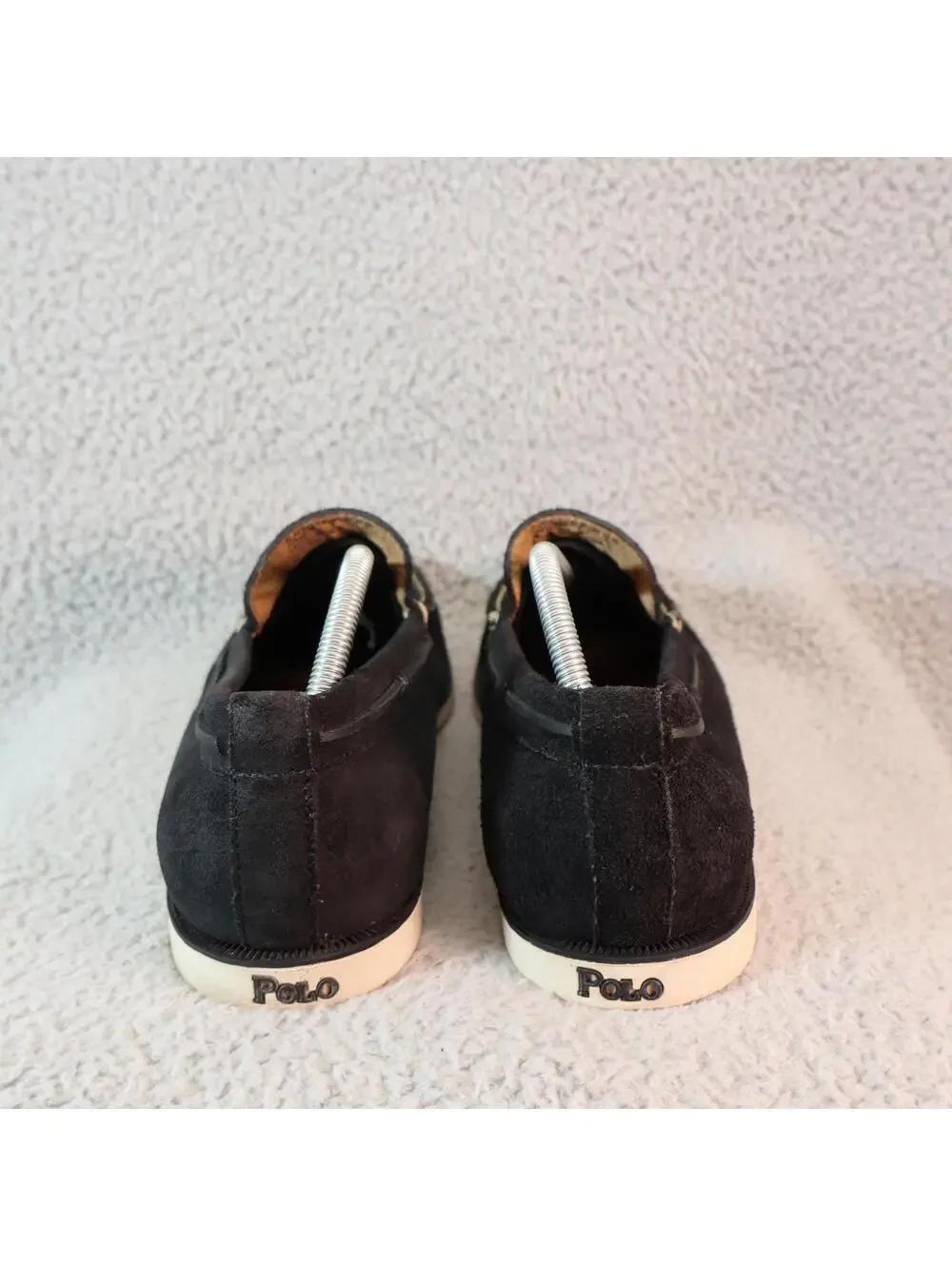 Polo Ralph Lauren Loafers Men 11.5 Suede Slip On Black